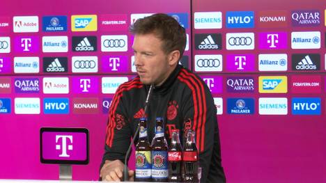 Julian Nagelsmann spricht auf der PK vor dem Spiel gegen Eintracht Frankfurt über die Stimmungslage im Team und gibt zu, dass diese aktuell "nicht super fröhlich" ist.