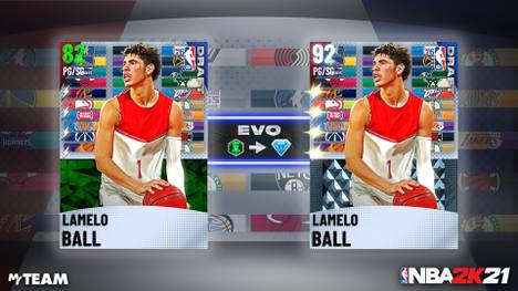 LaMelo Ball wird einer der neuen Rookie-Evo-Karten sein, die ab heute im MyTeam-Modus verfügbar sind