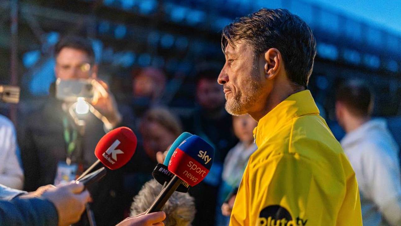 Niko Kovac spricht zu den Medien