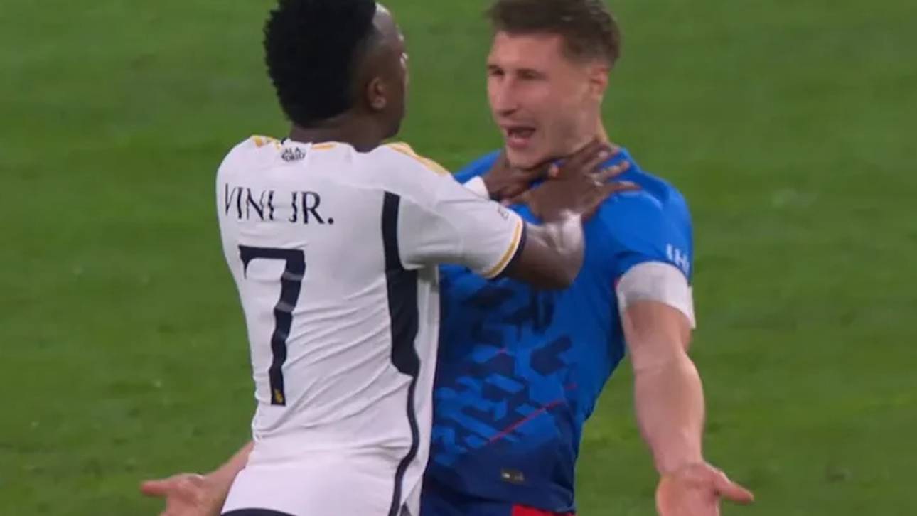 Vinicius Junior bei der Attacke gegen Willi Orban