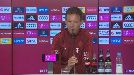 Julian Nagelsmann spricht auf der Pressekonferenz vor dem Spiel gegen Mainz über die Kommunikation innerhalb des Klubs und wie schwer es manchmal ist, wichtige Dinge hinter verschlossenen Türen zu beraten.