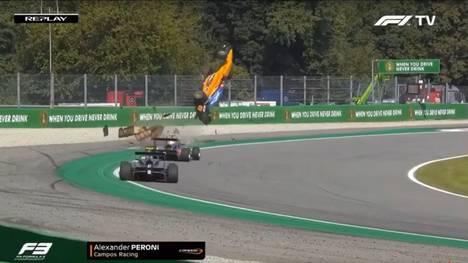 Alex Peroni sorgte beim Formel-3-Rennen in Monza für eine Schrecksekunde