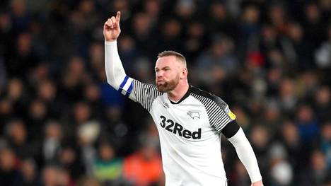 Wayne Rooney führte Derby County als Kapitän zum Sieg