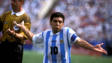 Diego Maradona bestritt gegen Nigeria 1994 sein letzten Länderspiel für Argentinien