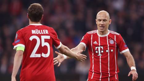 Thomas Müller (l.) und Arjen Robben (r.)