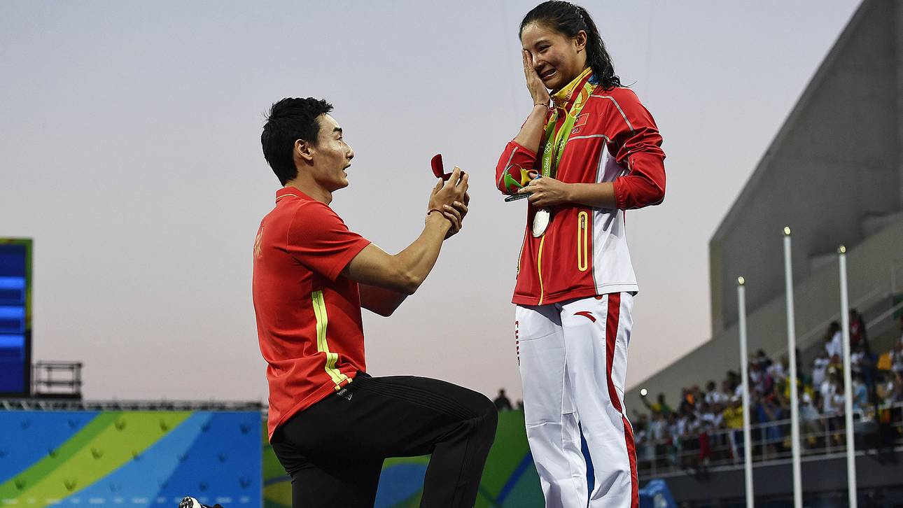 Heiratsantrag für Silbergewinnerin