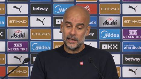 Pep Guardiola adelt Erling Haaland nach dem Doppelpack gegen Burnley. In Bezug auf die reine Torquote sei der Norweger bereits auf einer Stufe mit Lionel Messi und Cristiano Ronaldo, so der City-Coach.