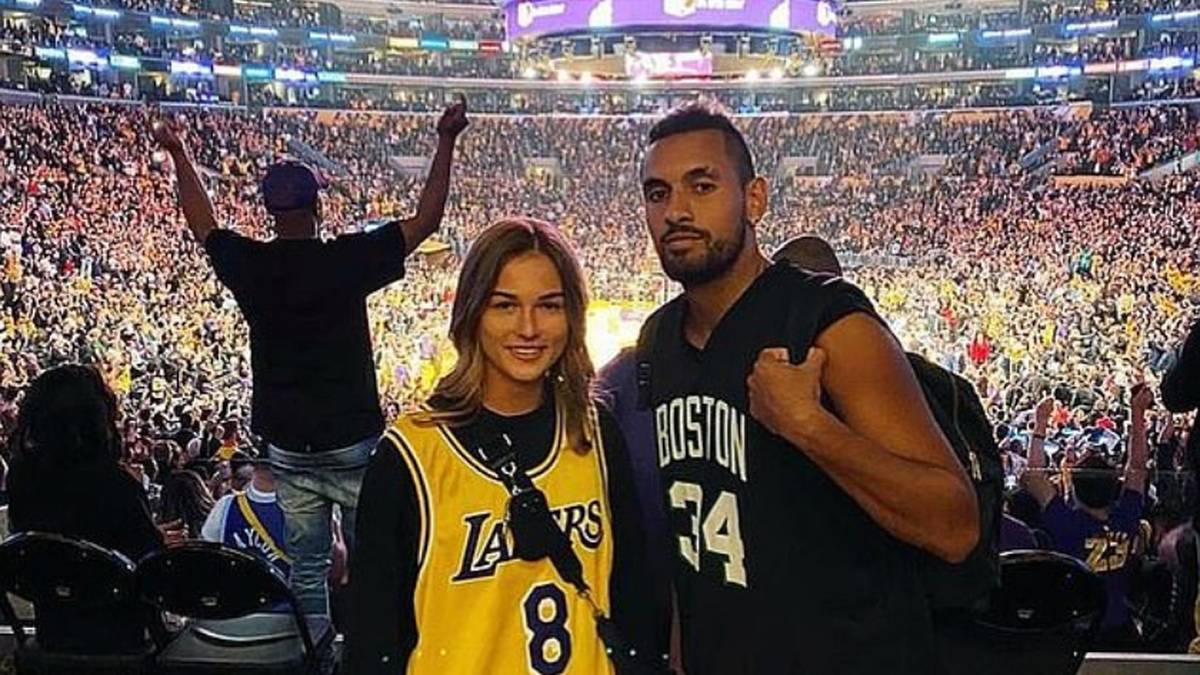 Nick Kyrgios und Anna Kalinskaya turtelten im März noch gemeinsam beim Lakers-Spiel