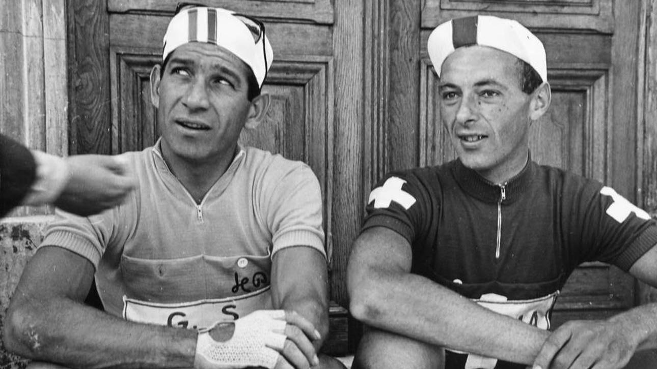Gastone Necini (l.) bei der Tour de France 1960