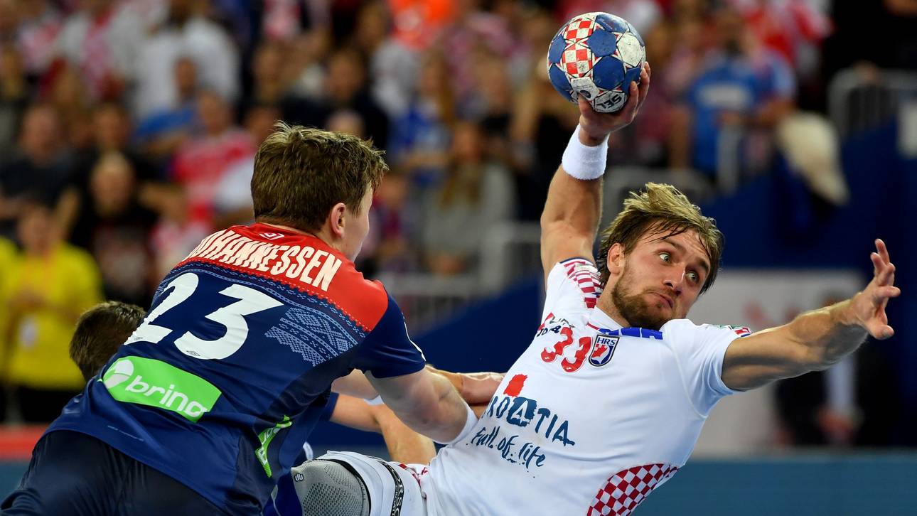 Kroatien mit Zeichen gegen Norwegen