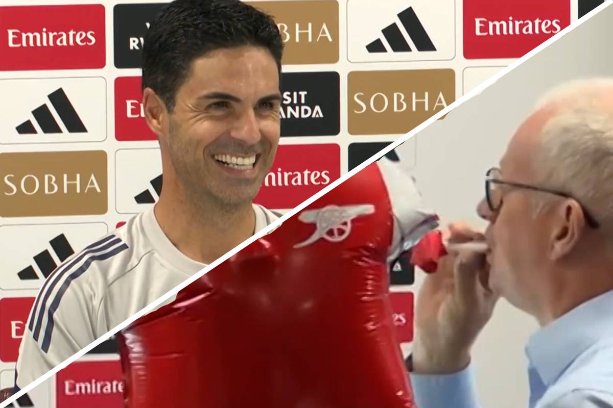 Auf der Pressekonferenz vor dem ersten Spiel der neuen Premier-League-Saison für den FC Arsenal kommt es zu einem kuriosen Moment. Ein Journalist hat eine ganz besondere Überraschung für Trainer Mikel Arteta. 