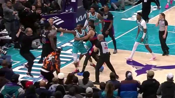 Skandal-Spiel in der NBA: Plötzlich fliegen die Fäuste