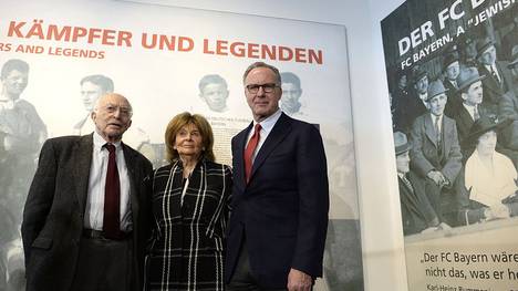 Uri Siegel, Charlotte Knobloch und Karl-Heinz Rummenigge 2015