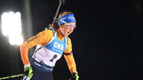 Franziska Preuß war die deutsche Schlussläuferin bei der Biathlon-Staffel in Östersund