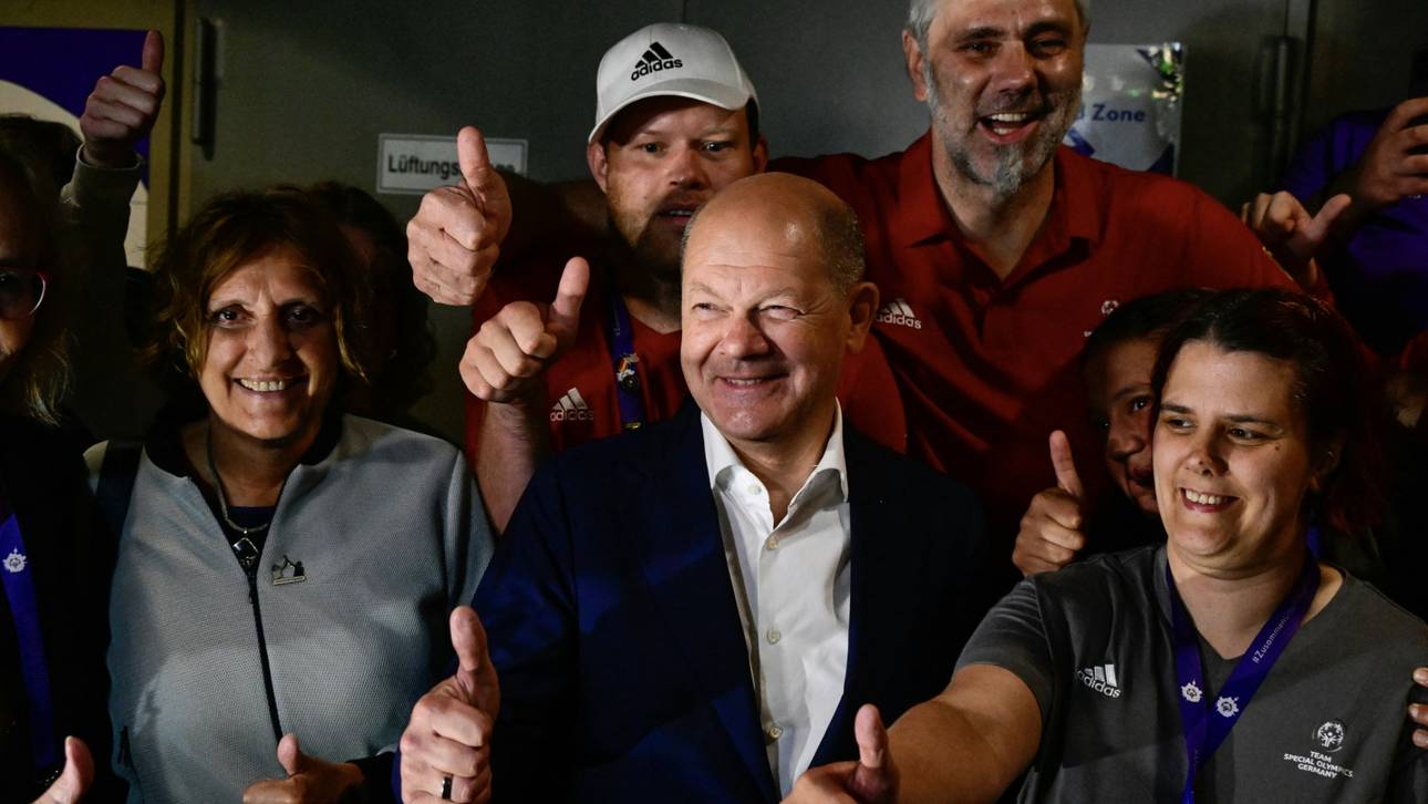 Scholz begeistert von Special Olympics