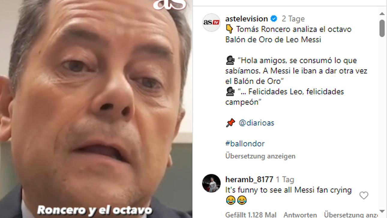 Tomás Roncero lästert über Lionel Messis achten Ballon d'Or