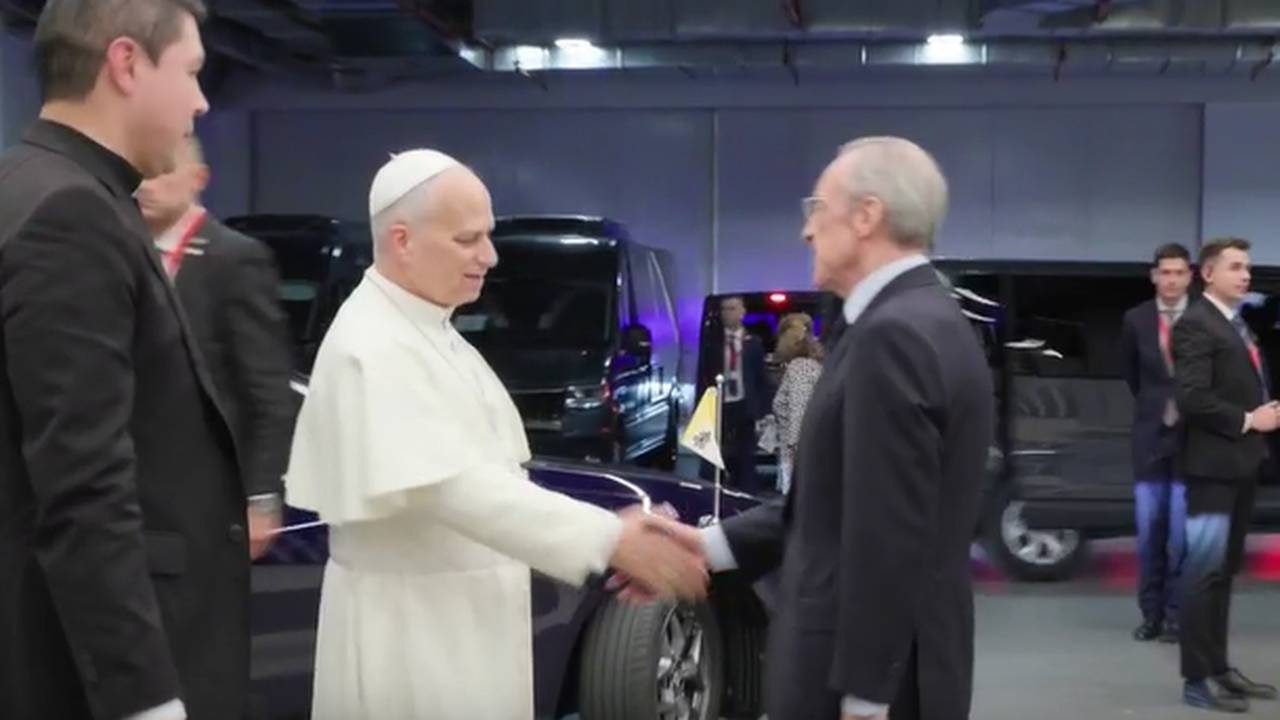 Hier stattet der Papst dem Real-Präsidenten einen Besuch ab