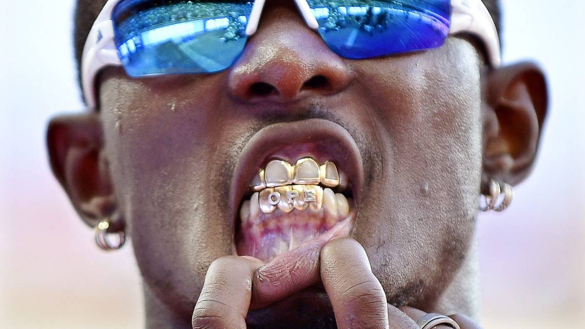 Ihr braucht mehr Biss! Der US-Amerikaner Omar Craddock zeigt seine Zähne während des Dreisprung-Wettkampfs