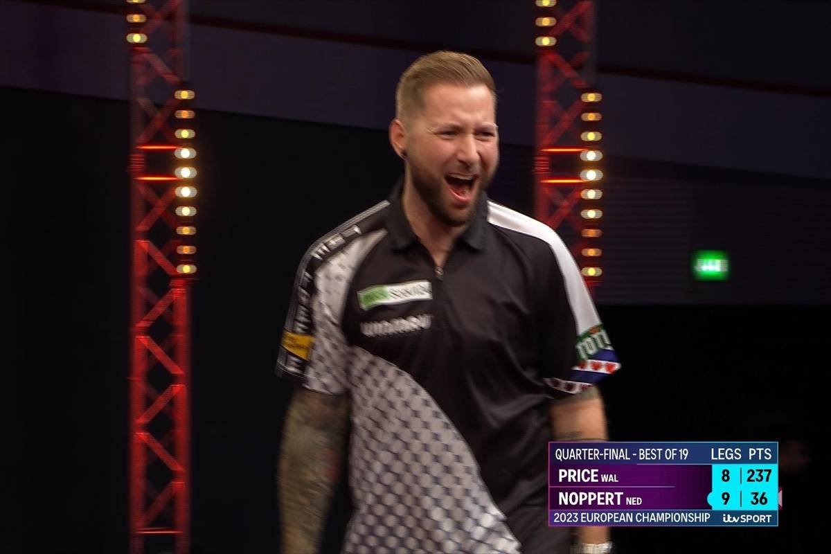Danny Noppert dreht bei den European Darts Championships einen 0:7-Rückstand gegen Gerwyn Price. Die SPORT1-Kommentatoren Basti Schwele und Robert Marijanovic sind aus dem Häuschen.