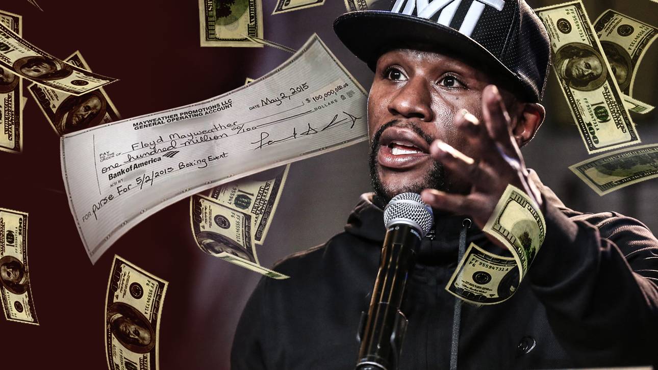 Mayweather zeigt 100-Mio.-Scheck