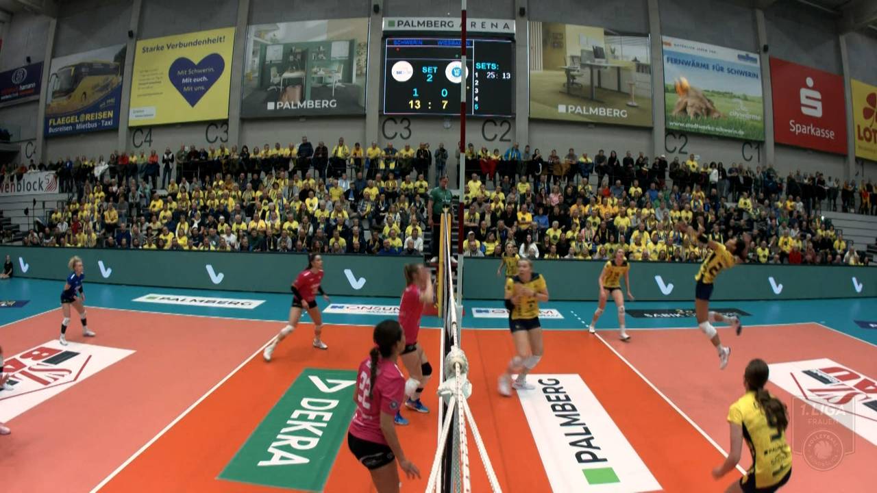 Volleyball Bundesliga: SSC Palmberg Schwerin bezwingt VC Wiesbaden deutlich