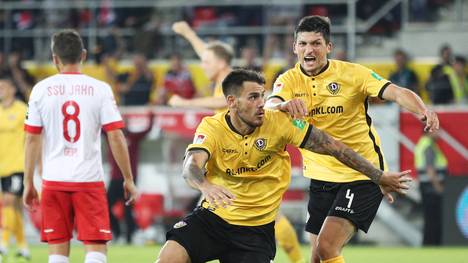 Dario Dumic feierte sein Tor zum 2:0 für Dynamo Dresden