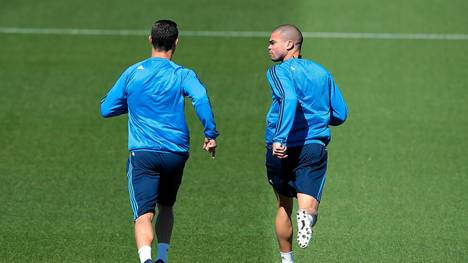 Cristiano Ronaldo (l.) und Pepe konnten wieder trainieren
