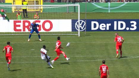 Der VfB Stuttgart zieht souverän in die zweite Runde ein. Mit Regionalligist Balingen haben die Schwaben wenig Probleme.