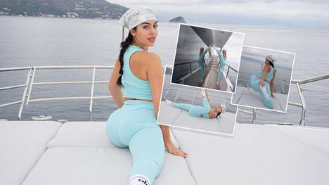 Die Freundin von Cristiano Ronaldo macht mal wieder ihre Fans glücklich und präsentiert ihren Körper bei einer Yoga Session auf einer Luxus-Yacht.