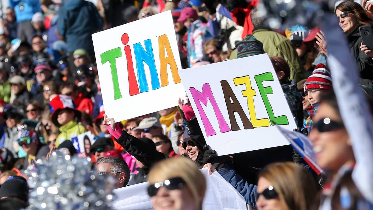 Riesenstimmung bei der Ski-WM auch bei der Super-Kombination. Die Fans wollen dabei vor allem zwei Athletinnen sehen. Der slowenische Anhang stimmt sich ein für Tina Maze 
