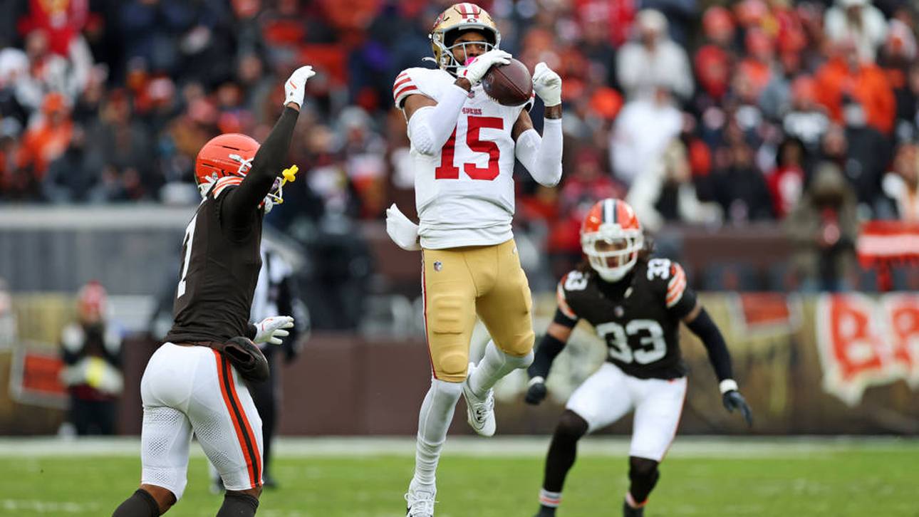 Jauan Jennings im Spiel gegen die Browns