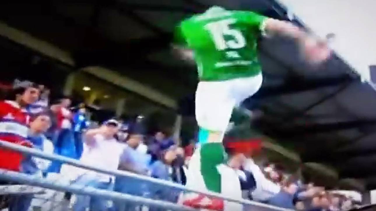 Cantona-Attacke auf Fan in Chile