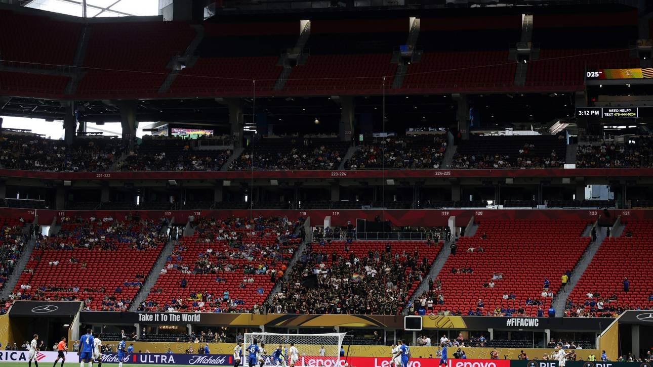 Wenig los während des Spiels in Atlanta