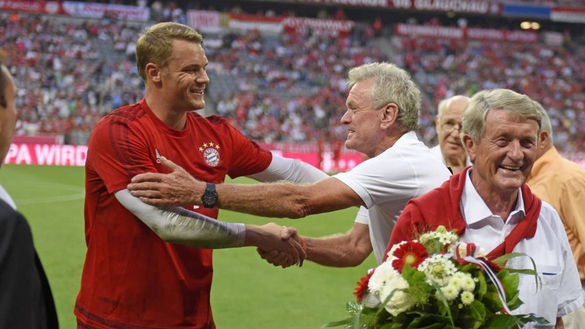 Sepp Maier mit Manuel Neuer im Jahr 2015 