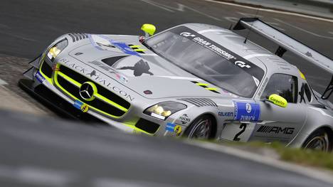 Das Team Black Falcon fuhr im Mercedes SLS AMG in 8:20,034 Minuten die Bestzeit