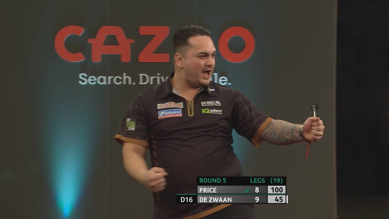 Darts UK Open: Gerwyn Price unterliegt gegen Jeffrey de Zwaan mit 8:10