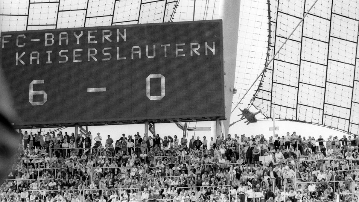 PLATZ 4 - Saison 1972/73: Bayern München besiegt den 1. FC Kaiserslautern am 30. Spieltag mit 6:0 und verteidigt seinen Titel aus dem Vorjahr
