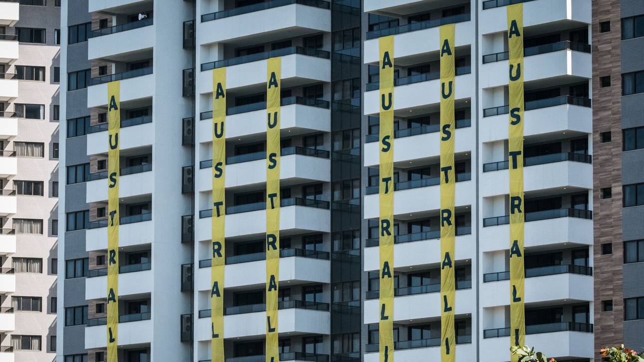 Feuerwehr bewacht Aussie-Häuser