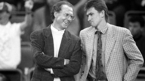 Franz Beckenbauer (l.) und Klaus Augenthaler verbindet eine lange gemeinsame Geschichte