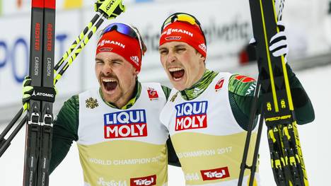 FIS Nordic World Ski Championships - Men's Nordic Combined Team HS130 Bisher haben die deutschen Kombinierer die WM-Wettbewerbe in Seefeld dominiert