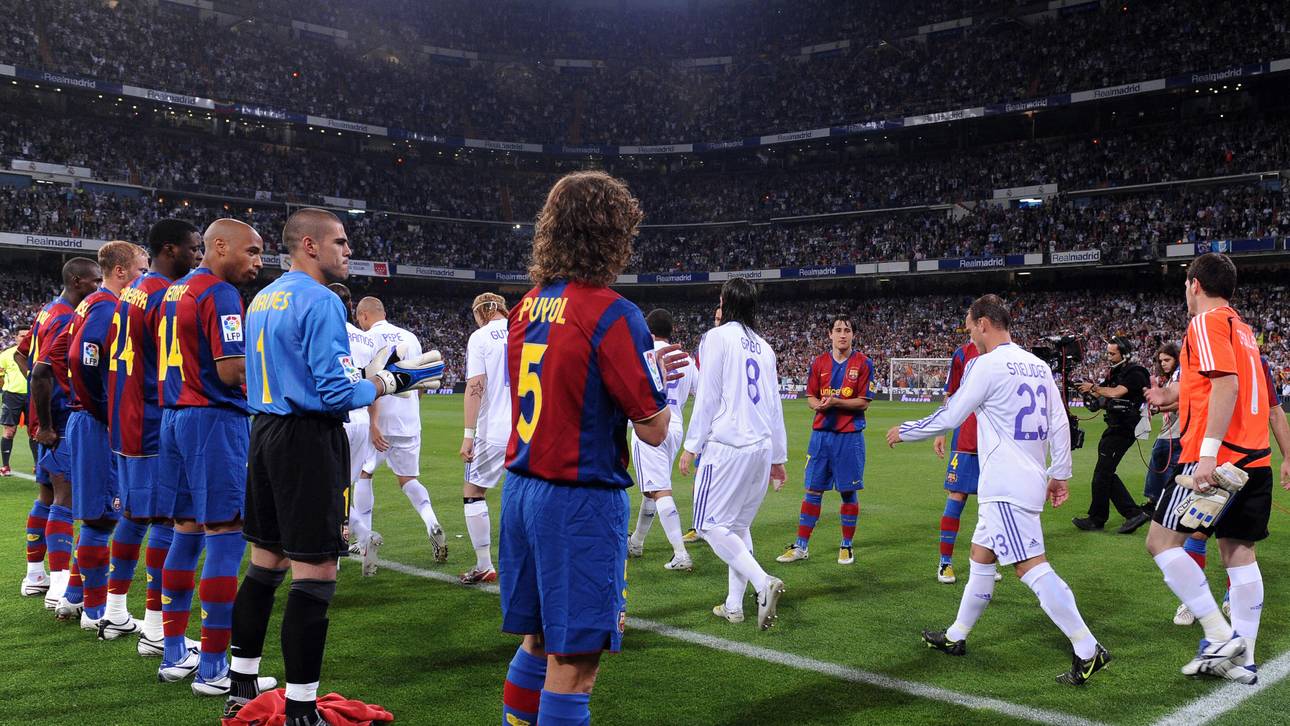 2008 standen Barcas Spieler für die Real-Rivalen Spalier