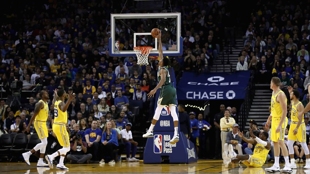 Giannis Antetokounmpo führte die Bucks zum Sieg gegen die Warriors