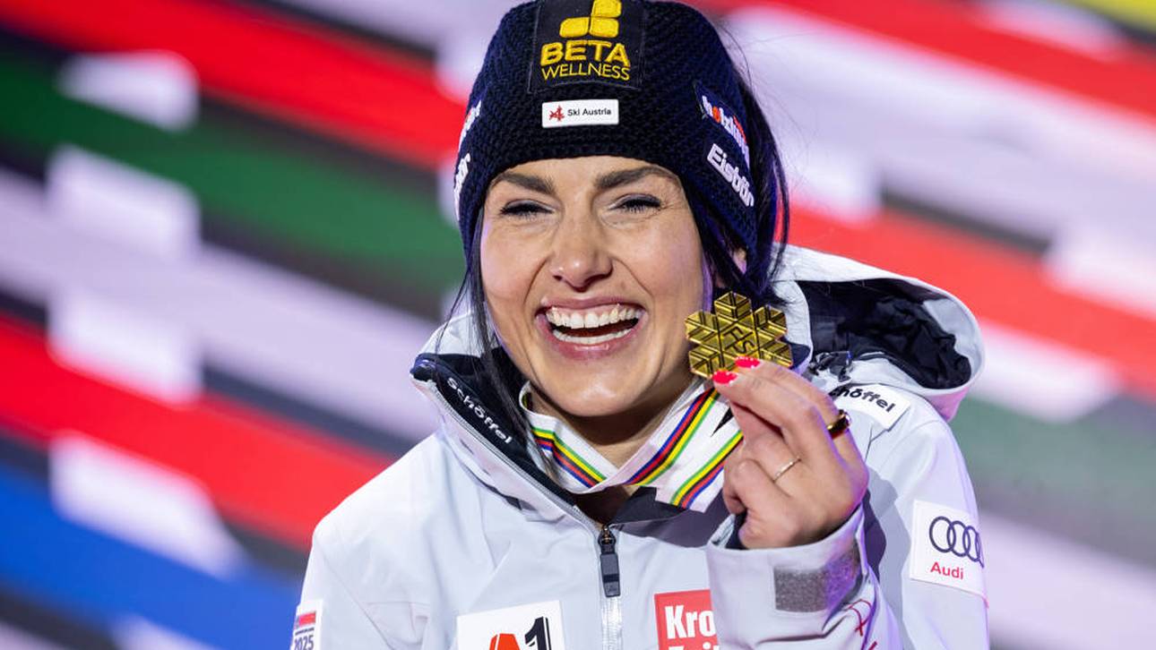 Stephanie Venier gewann bei der WM in Saalbach Gold im Super-G