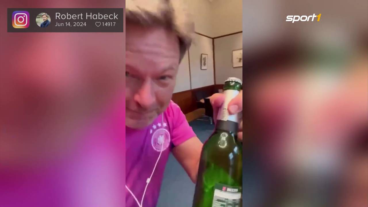 Mit Bier-Vorrat! Vizekanzler Robert Habeck sendet EM-Botschaft