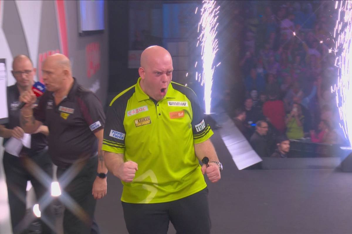 Michael van Gerwen verpasst Dimitri van den Bergh einen White Wash im Halbfinale der Darts-WM. Der Niederländer gewinnt 6:0 und spielt morgen im Finale gegen Michael Smith.