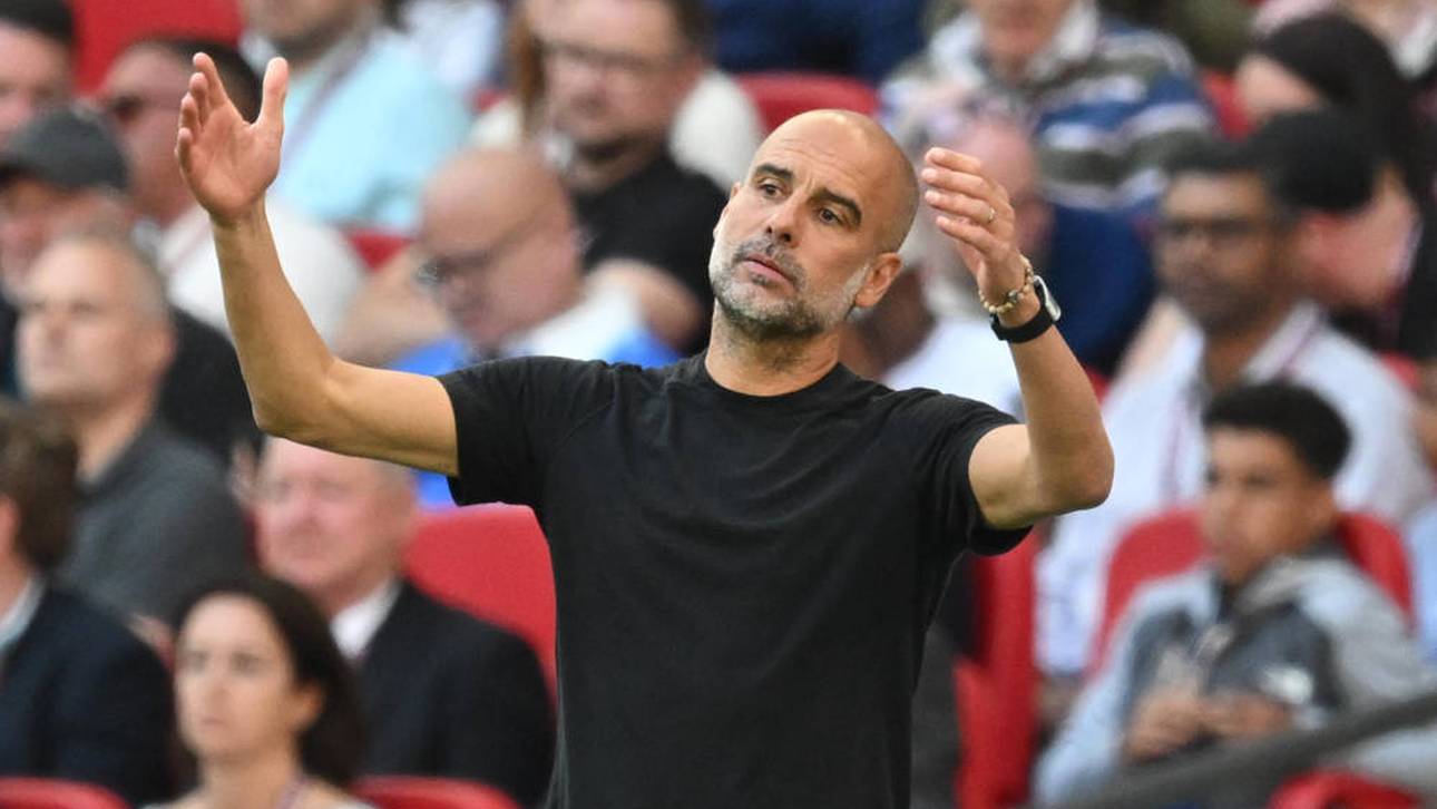 Pep Guardiola musste sich mit Manchester City im FA-Cup-Finale Crystal Palace geschlagen geben