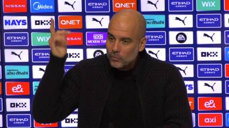 Pep Guardiola hat Erling Haalands Qualitäten gegen den Ball gelobt. Der City-Coach erklärt, warum das aufgrund seiner Statur nicht selbstverständlich sei.