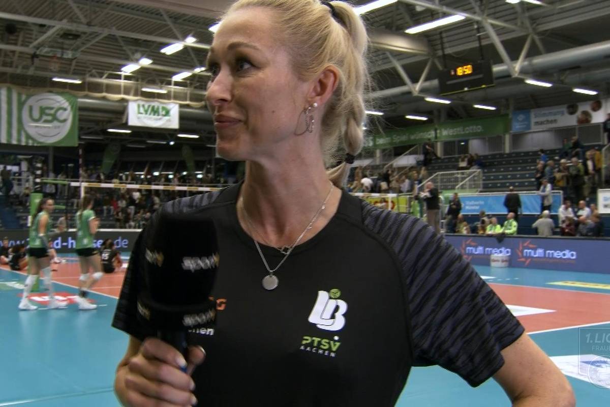 Die Ladies in Black Aachen gewinnen das NRW-Derby in der Volleyball Bundesliga glatt gegen Münster. Nach dem Spiel zeigt sich Cheftrainerin Mareike Hindriksen nicht nur mit dem Ergebnis zufrieden.