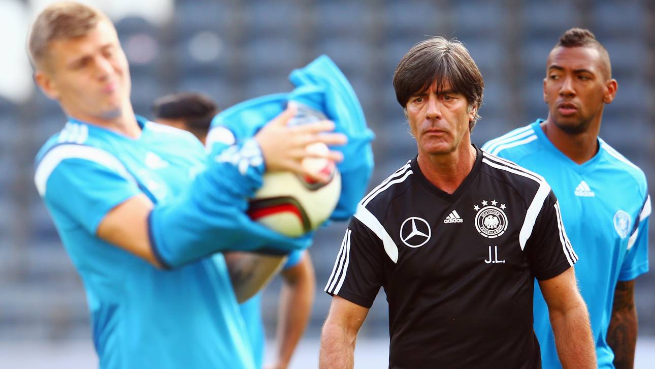 Boateng und Kroos im Teamtraining