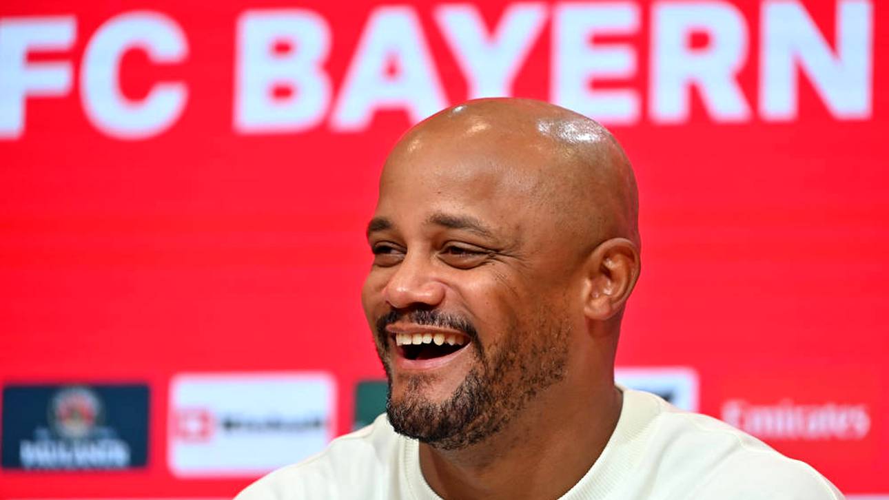 Vincent Kompany reagiert bestens gelaunt auf eine Frage von SPORT1